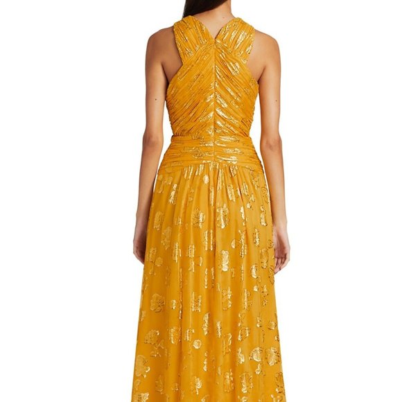 Ramy Brook Adrianna Metallic Halter Dress - Picture 3 of 4